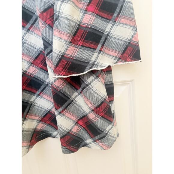 Umgee USA Red Plaid Long Sleeve Mini Tunic Dress Size 1XL - Picture 5 of 5